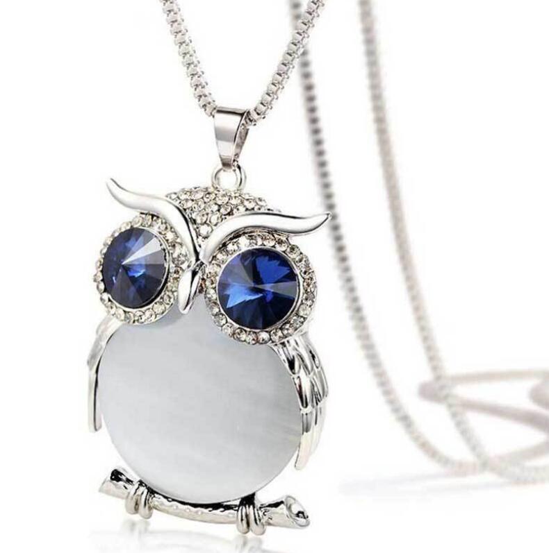 Twilight Owl CZ Necklace