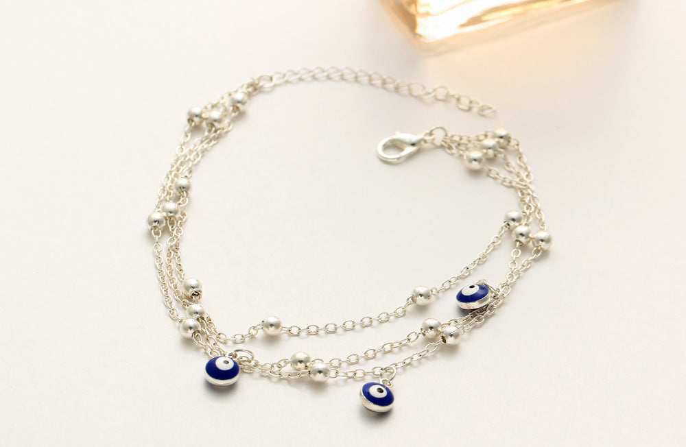 Stellar Evil Eye Defense Anklet