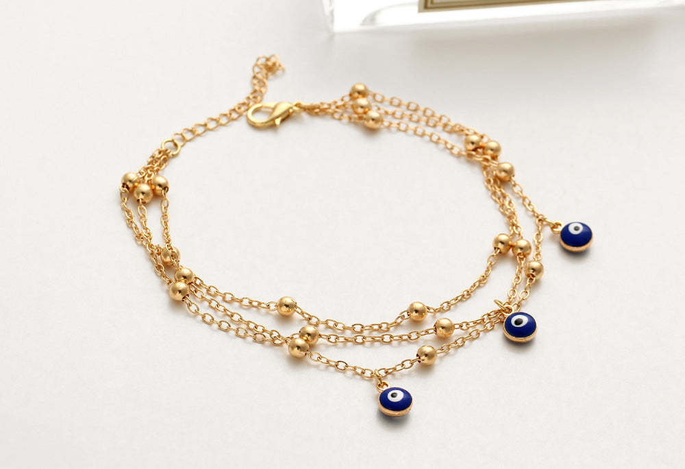 Stellar Evil Eye Defense Anklet