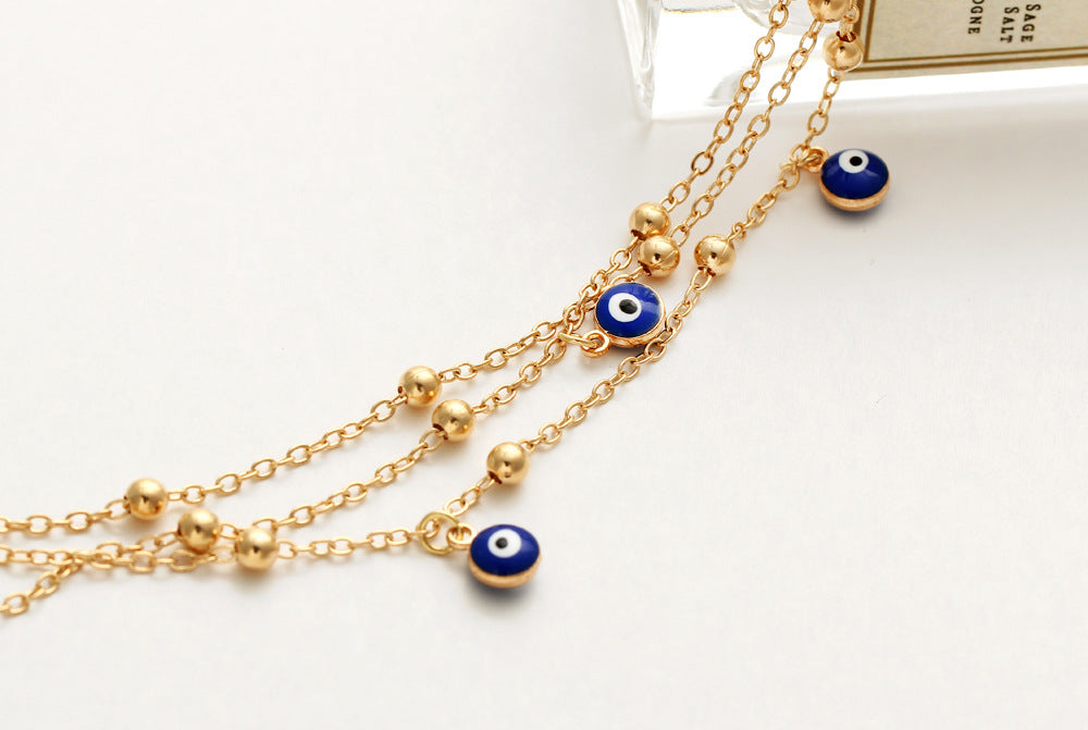 Stellar Evil Eye Defense Anklet