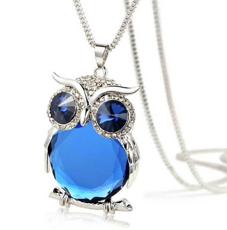 Twilight Owl CZ Necklace