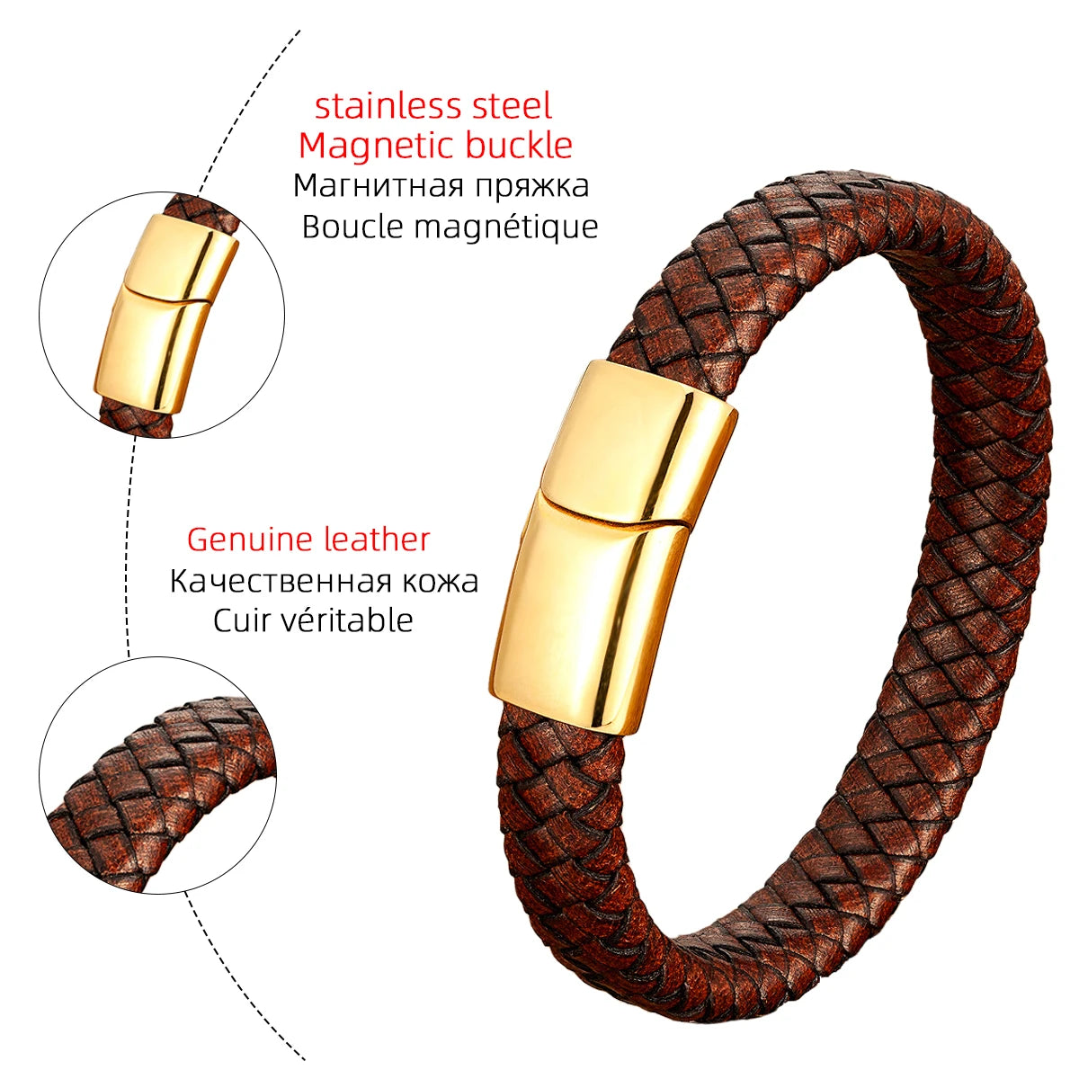 Braided Steel Magnet Bracelet