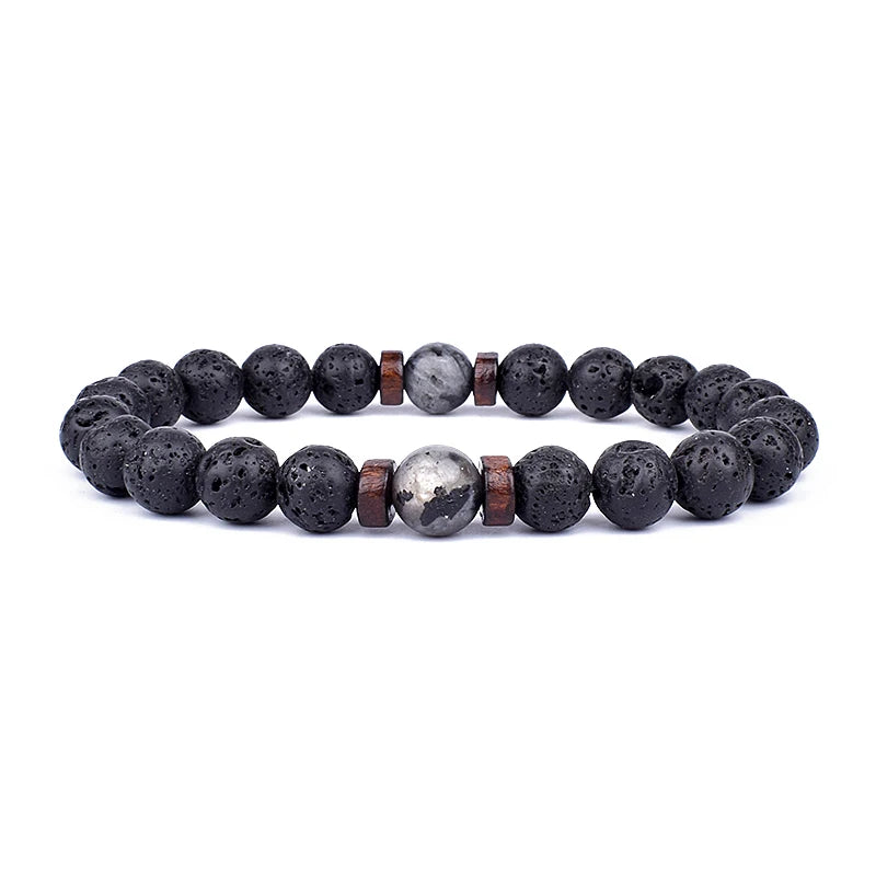 Volcanic Lava Bead Bracelet