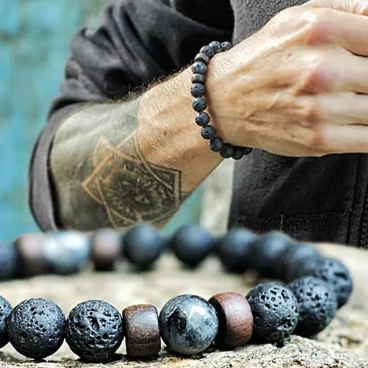 Volcanic Lava Bead Bracelet