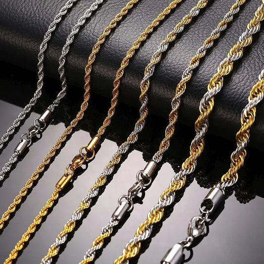 Twisted Rope Chain Necklace