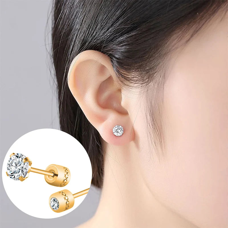 Timeless Crystal Stud Earrings - Unisex