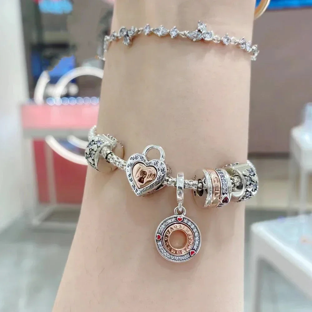 Silver - Rose Gold Love Charms