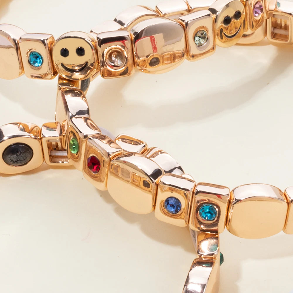 Golden Happy Face Bracelet